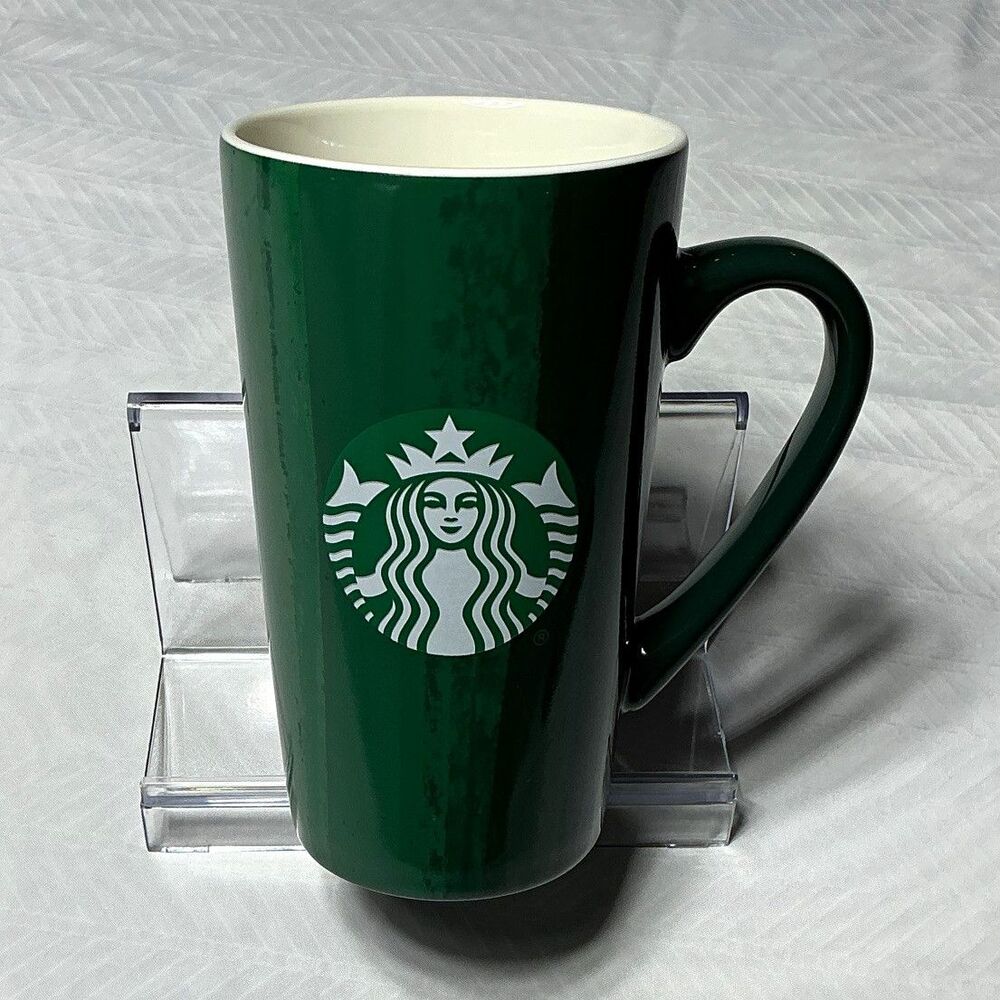 Starbucks Coffee & Tea Mug Green Red White Siren Logo 15 fl oz